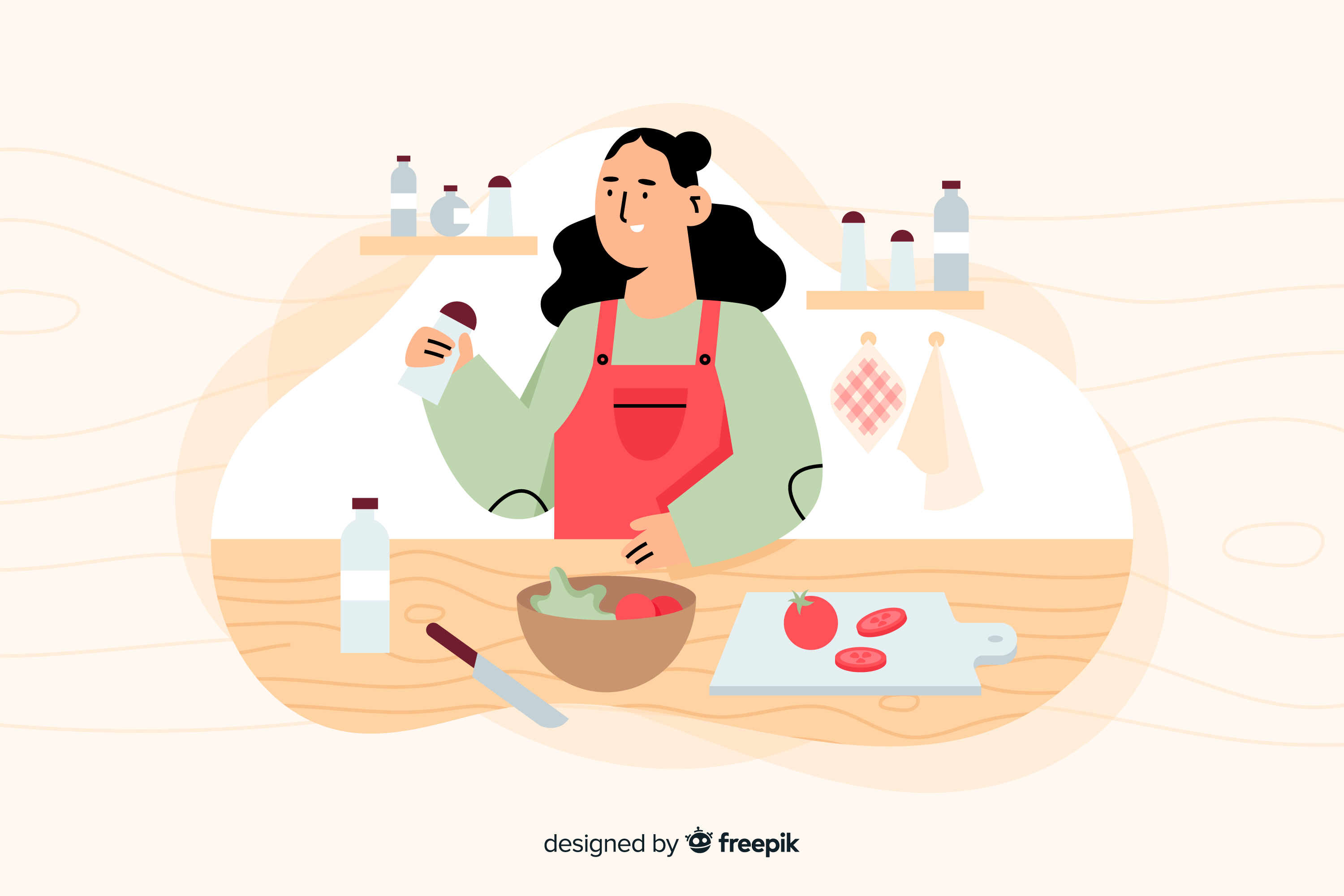 Ilustração de cozinheira