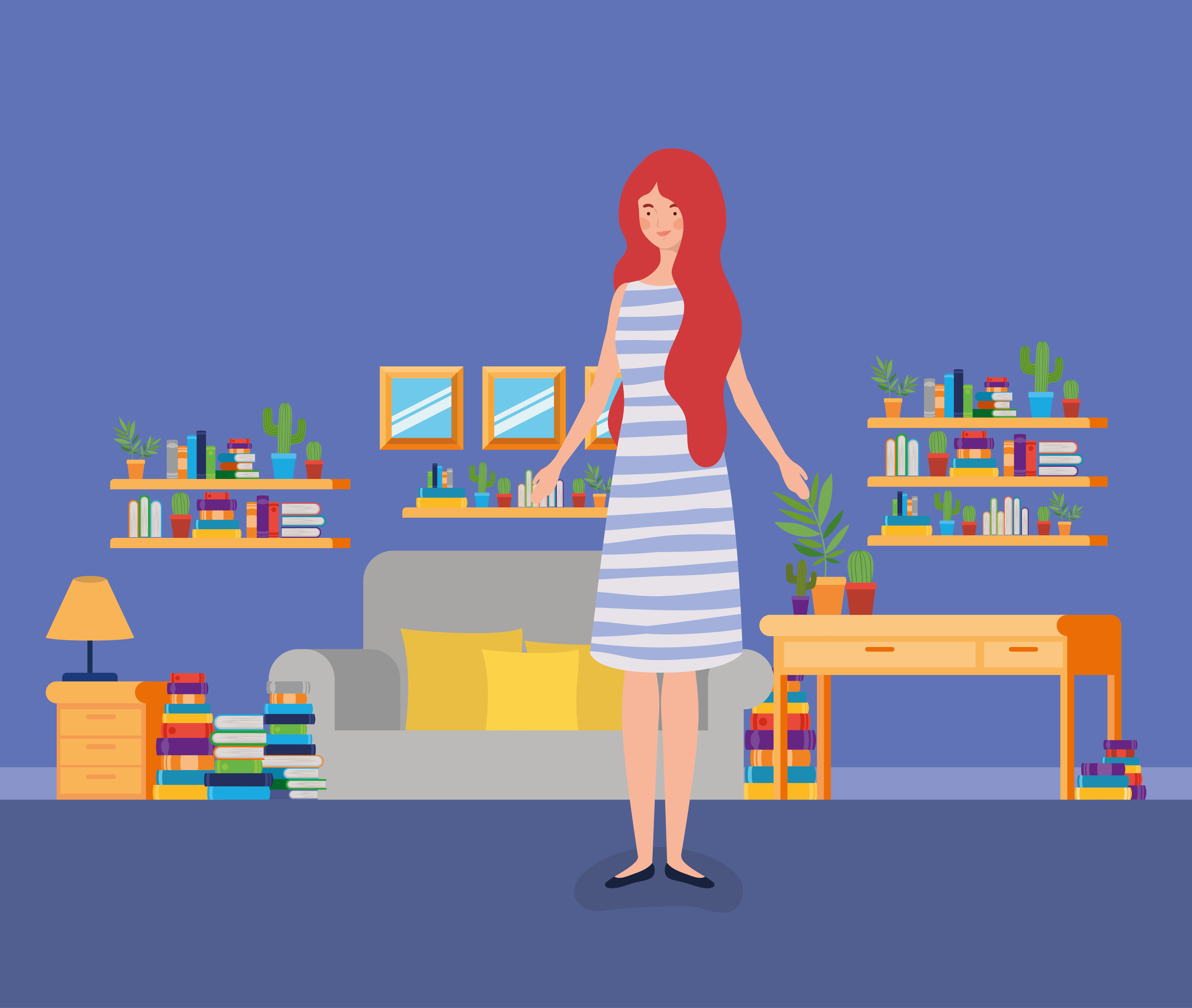Ilustração de organização de ambientes